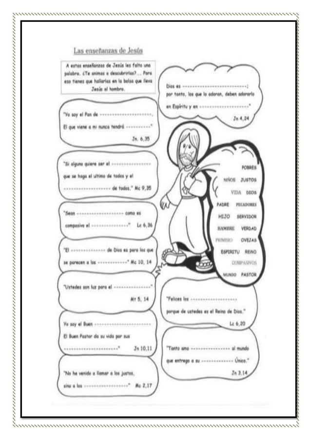 Temas de religion para 5° grado de primaria