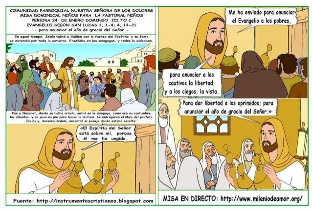 Resultado de imagen para imagenes San Lucas 1, 1-4; 4, 14-21 para niÃ±os