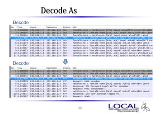 Decode As 前後の比較
Decode 前




Decode 後




                 36
 