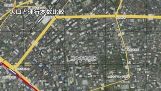 ⼈⼝と運⾏本数⽐較
 