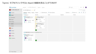 「Sprint」タブをクリックすると Board の画面を見ることができます
 