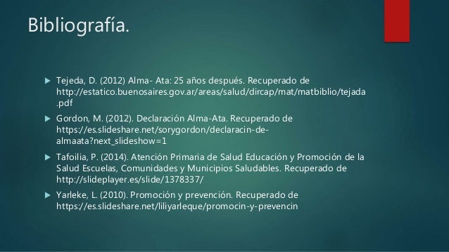 Promoción de la Salud según las diferentes Conferencias 