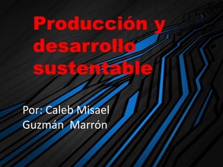 Producción y
desarrollo
sustentable
Por: Caleb Misael
Guzmán Marrón
 