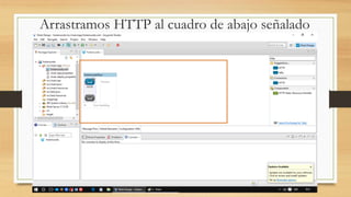 Arrastramos HTTP al cuadro de abajo señalado
 