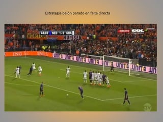 Estrategia balón parado en falta directa
 