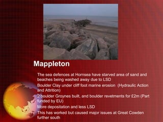 Erosion rates around 2mm a year