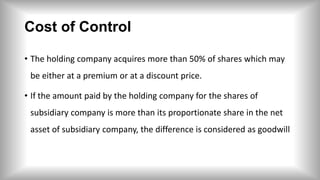 Holding and subsidiary company. | PPTX