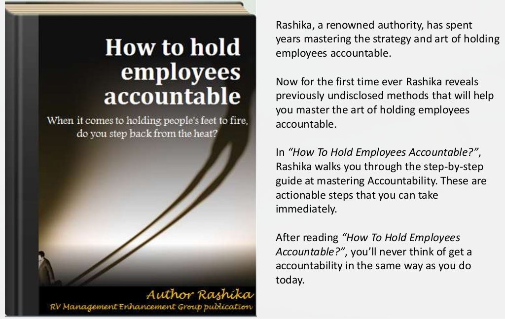 How to hold Employees accountable..Hold Team Accountable