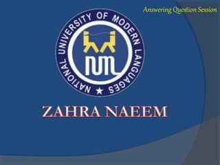 Answering Question Session
 