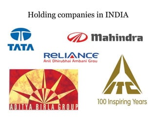Holding companies in INDIA
 