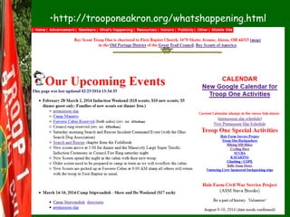 •http://trooponeakron.org/whatshappening.html

The University of Scouting

 