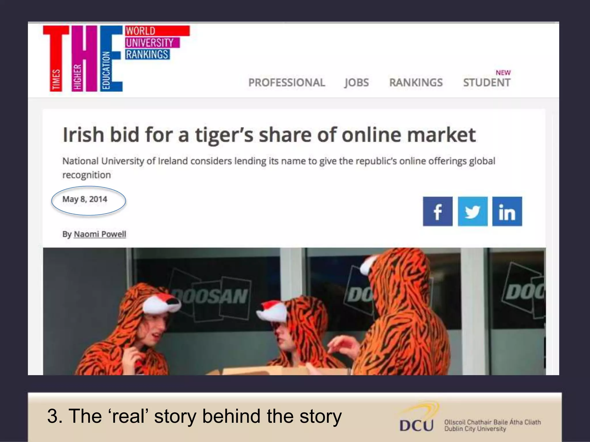 3. The ‘real’ story behind the story
 