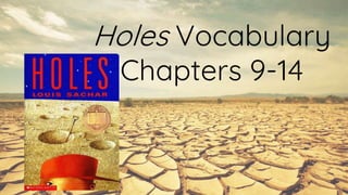 Holes Vocabulary
Chapters 9-14
 