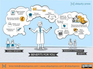 brian.hole@ubiquitypress.com | www.ubiquitypress.com| @ubiquitypress
 