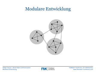 Holger Darjus | Desert Byte Communication 
Modulare Entwicklung 
FileMaker Konferenz 2014 Winterthur 
www.filemaker-konfer...