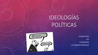 IDEOLOGÍAS
POLÍTICAS
ALISSON DAZA
10C
CIUDADANOS
LIC.GERMAN RODRIGUEZ
 