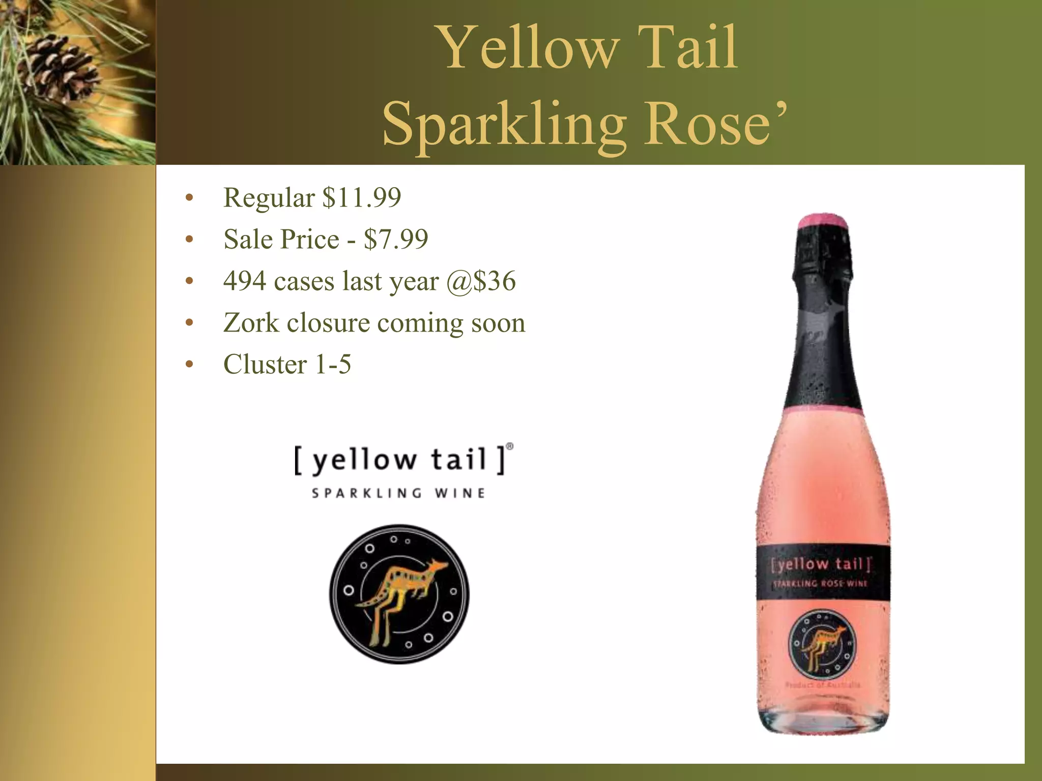 A new driver  SKU for [yellow tail]