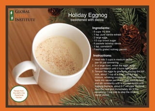 Holiday Eggnog Sweetened with Stevia