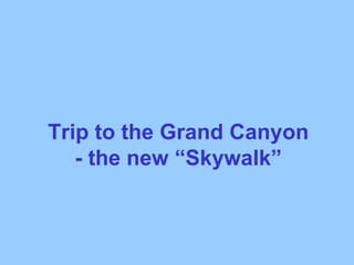 Trip to the Grand Canyon - the new “Skywalk” 