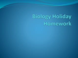 Holiday homework 2015-16 | PPT