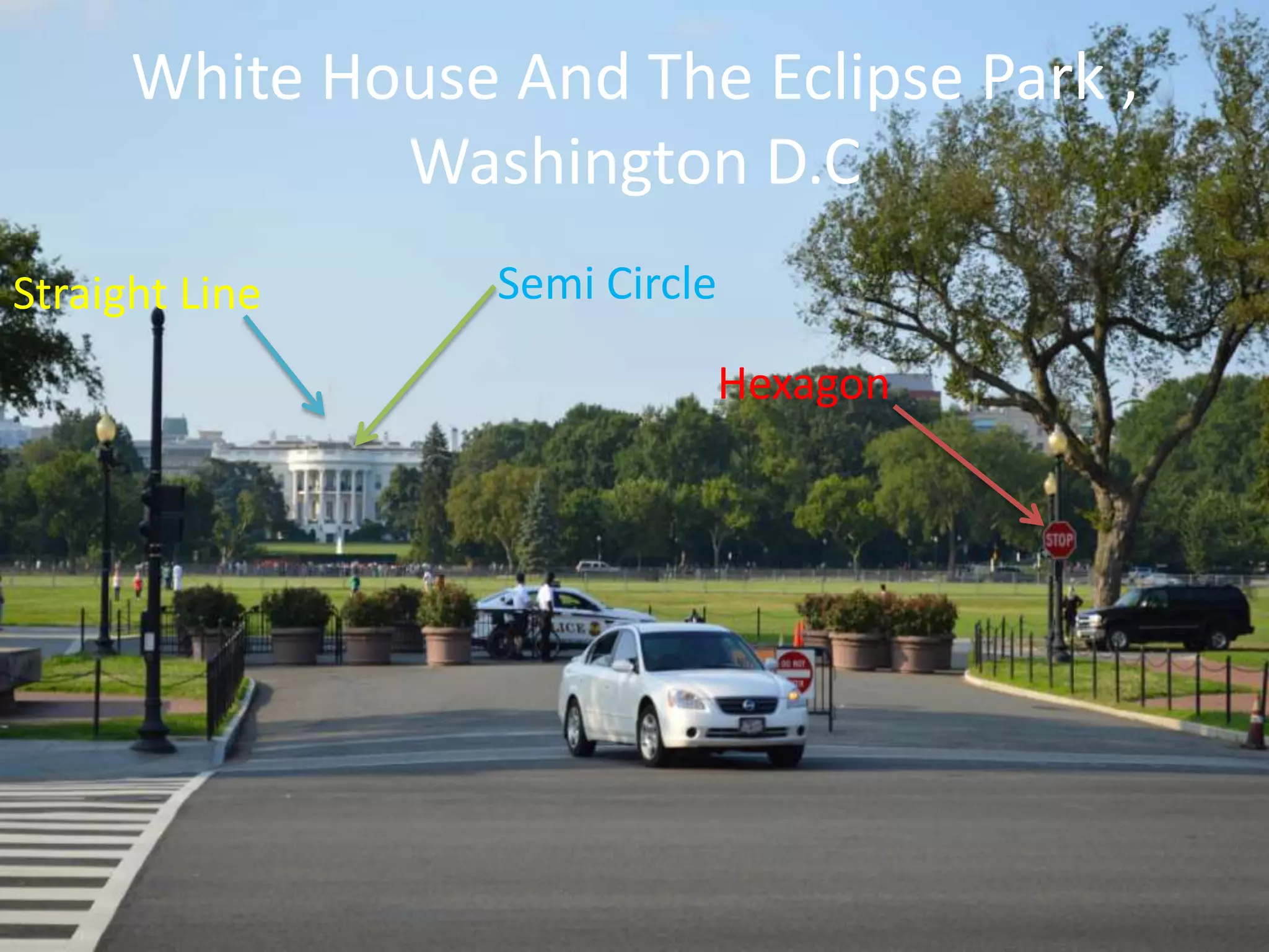 Hexagon
Semi CircleStraight Line
White House And The Eclipse Park ,
Washington D.C