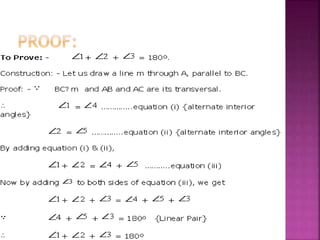 angle sum property of triangle