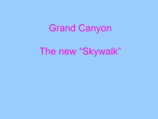Grand Canyon   The new “Skywalk” 