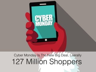 127 Million Shoppers
Cyber Monday Is The New Big Deal, Literally
 