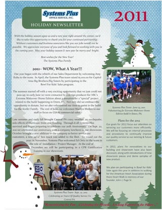 Holiday Newsletter