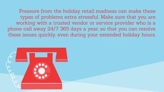 From the madness of Black Friday to the abundance of
lights and holiday displays, there are more factors
aﬀecting your fac...