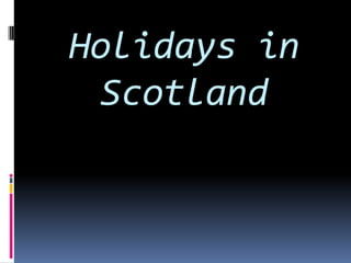 Holidays in
Scotland

 