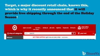 Target, a major discount retail chain,knows this, which is why it recently announced that it will provide free shipping through the end of the Holiday Season!  