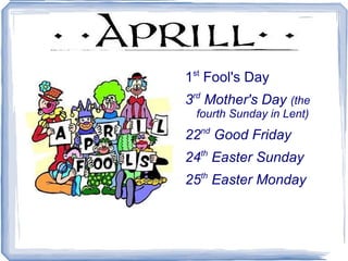 Bank holidays, Christmas, New Year... 