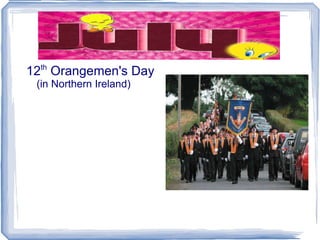 UNITED KINGDOM OF BRITAIN AND NORTHERN IRELAND PUBLIC HOLIDAYS Wales   St. David's Day  (March 1 st ) 