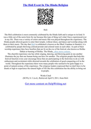 holi festival essay in sanskrit language