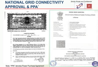 NATIONAL GRID CONNECTIVITY APPROVAL & PPA121 
Strictly Private and Confidential 
Note: “PPA” denotes Power Purchase Agreement  