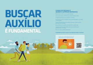 BUSCAR
AUXÍLIO
ÉFUNDAMENTAL
CUIDAR DE PESSOAS É
AJUDAR A SUPERAR BARREIRAS
Renato está no meio de uma longa caminhada.
Como toda jornada, a de Renato traz momentos bons e ruins.
O importante é que ele não vai parar de caminhar.
No caminho que ele está seguindo, ele vai encontrar pedras, muros altos
e chuvas fortes.
Renato não pode ignorar essas pedras, atravessar o muro ou passar
pela chuva sem se molhar.
Apesar de pensar em desistir, isso não está nos planos dele.
O que ele realmente quer é vencer todas essas barreiras que o
atrapalham de ir em frente.
Para isso, buscar auxílio é fundamental.
Compartilhe essa história e passe a mensagem para amigos e familiares.
Assista nosso vídeo institucional no site
www.holiste.com.br/vídeoinstitucional
 
