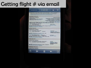 Getting flight # via email