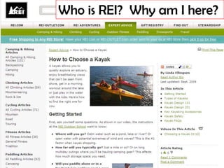 Who is REI?  Why am I here?