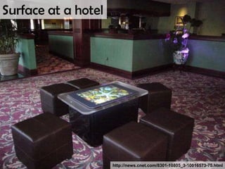 Surface at a hotelhttp://news.cnet.com/8301-10805_3-10016573-75.html