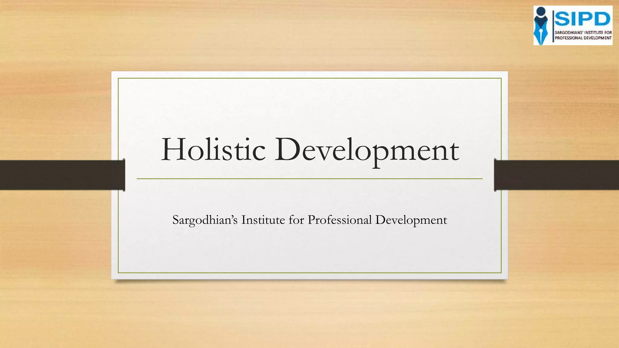 Holistic development in the early years PPT