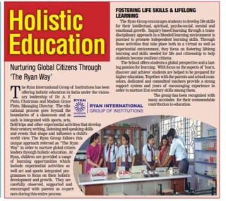 Holistic Education - Ryan International School