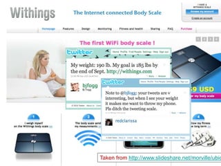 Taken from http://www.slideshare.net/morville/ubiq
 