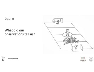 @janetgregoryca
Learn
What did our
observations tell us?
 