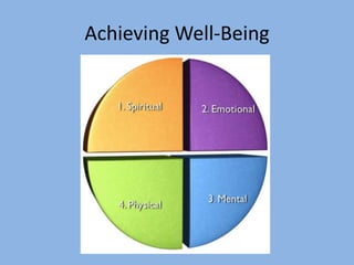 Achieving Well-Being
 