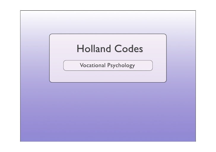 Holland Codes