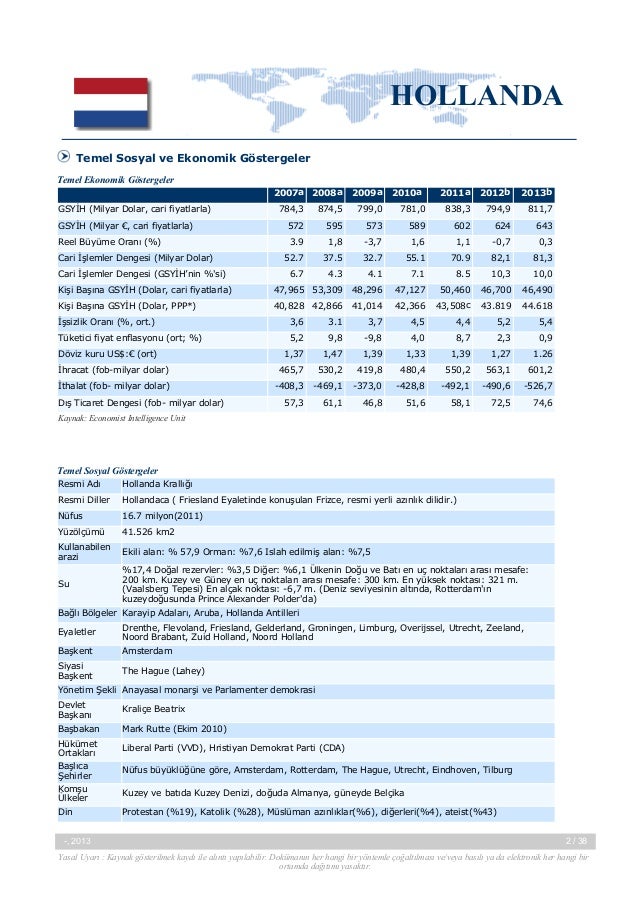 hollanda ulke raporu 2013
