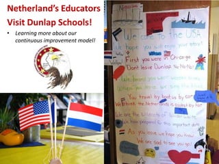 Netherland’s Educators Visit Dunlap Schools! Learning more about our continuous improvement model! 
