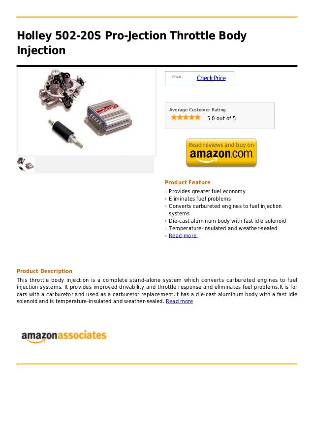 Holley 502 20 s projection throttle body injection