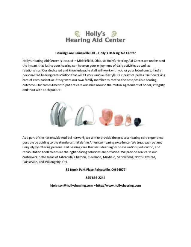 Hearing Care Painesville OH Holly's Hearing Aid Center